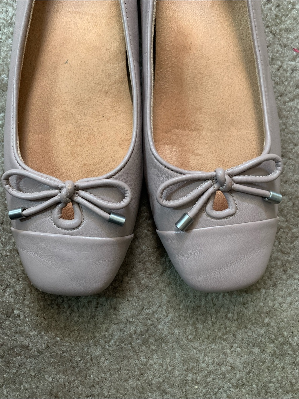 Vionic Klara Women’s Ballet Flats Sz 8 Light Lavender Leather Slip—on Coquette - Picture 5 of 14